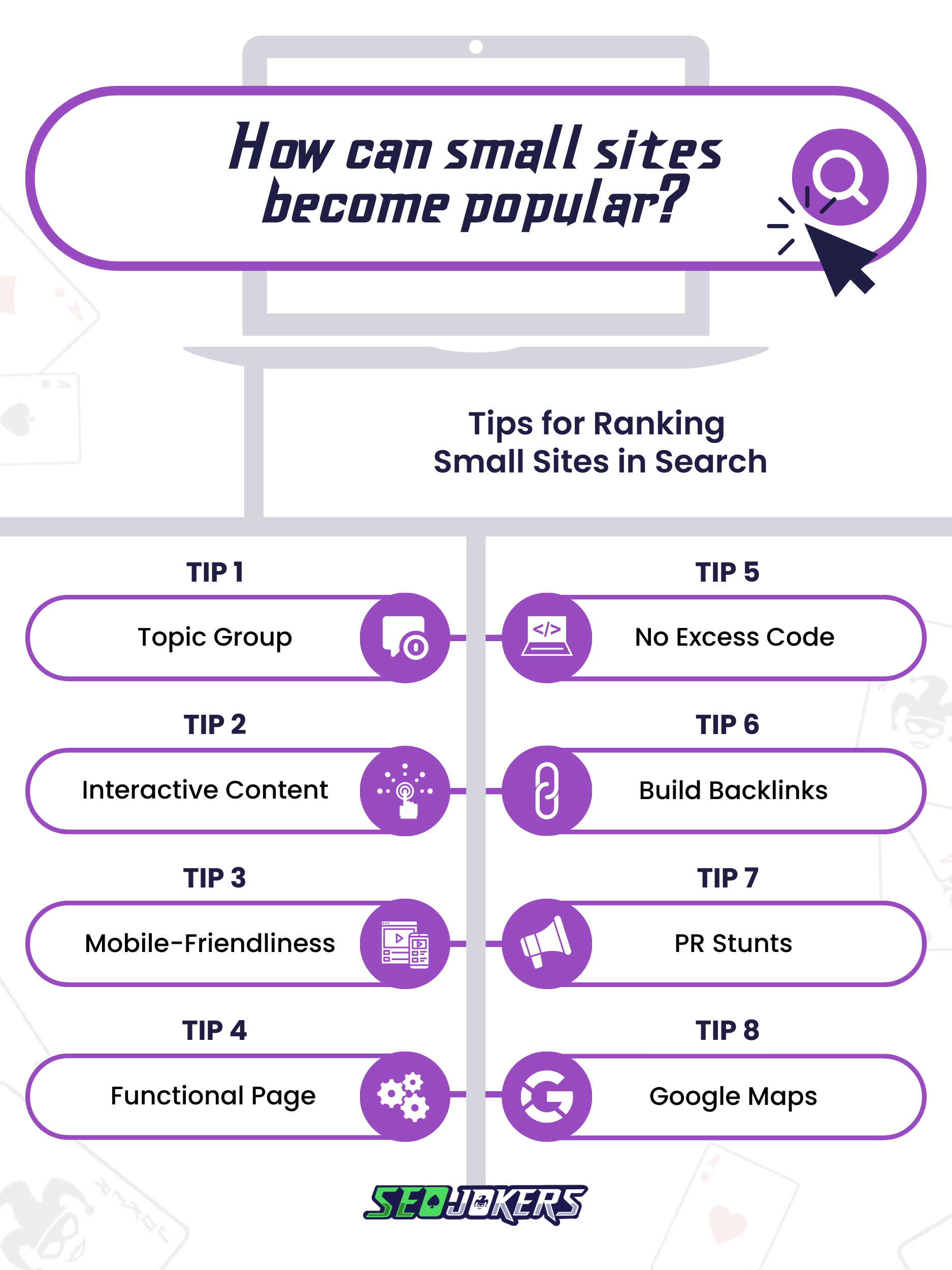 How can small sites become popular 2 1