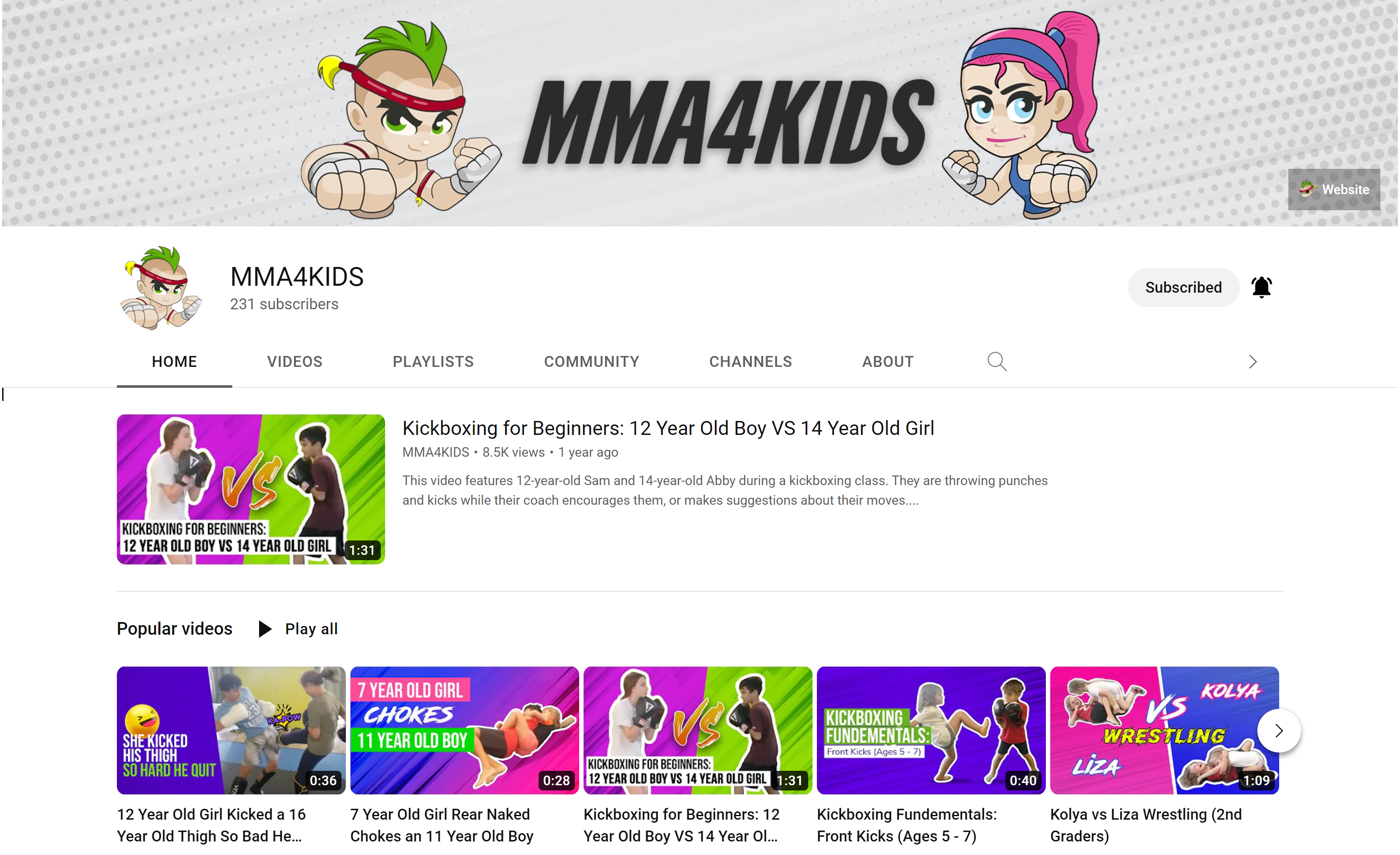 Youtube channel design