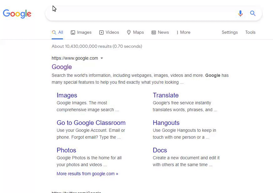 Search results success story