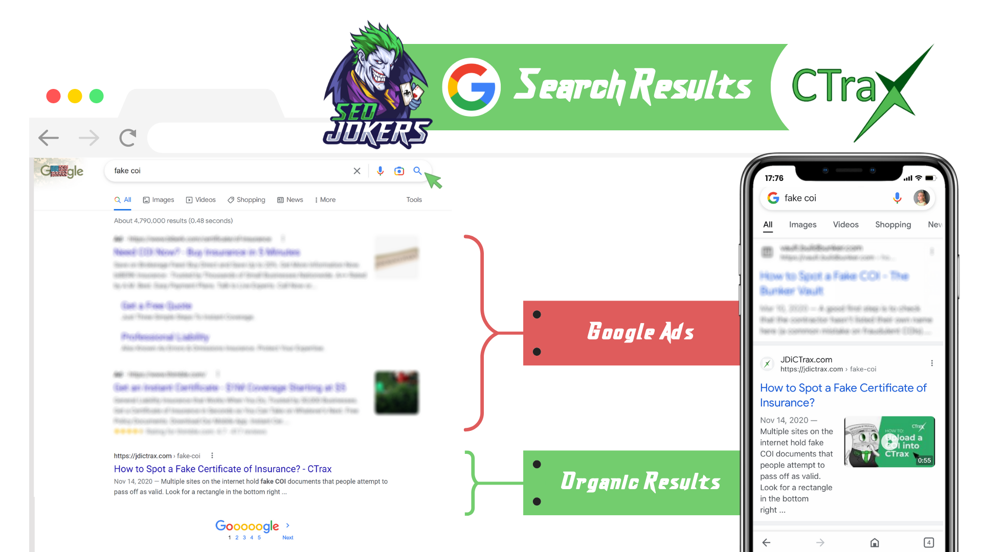 Fake coi search results