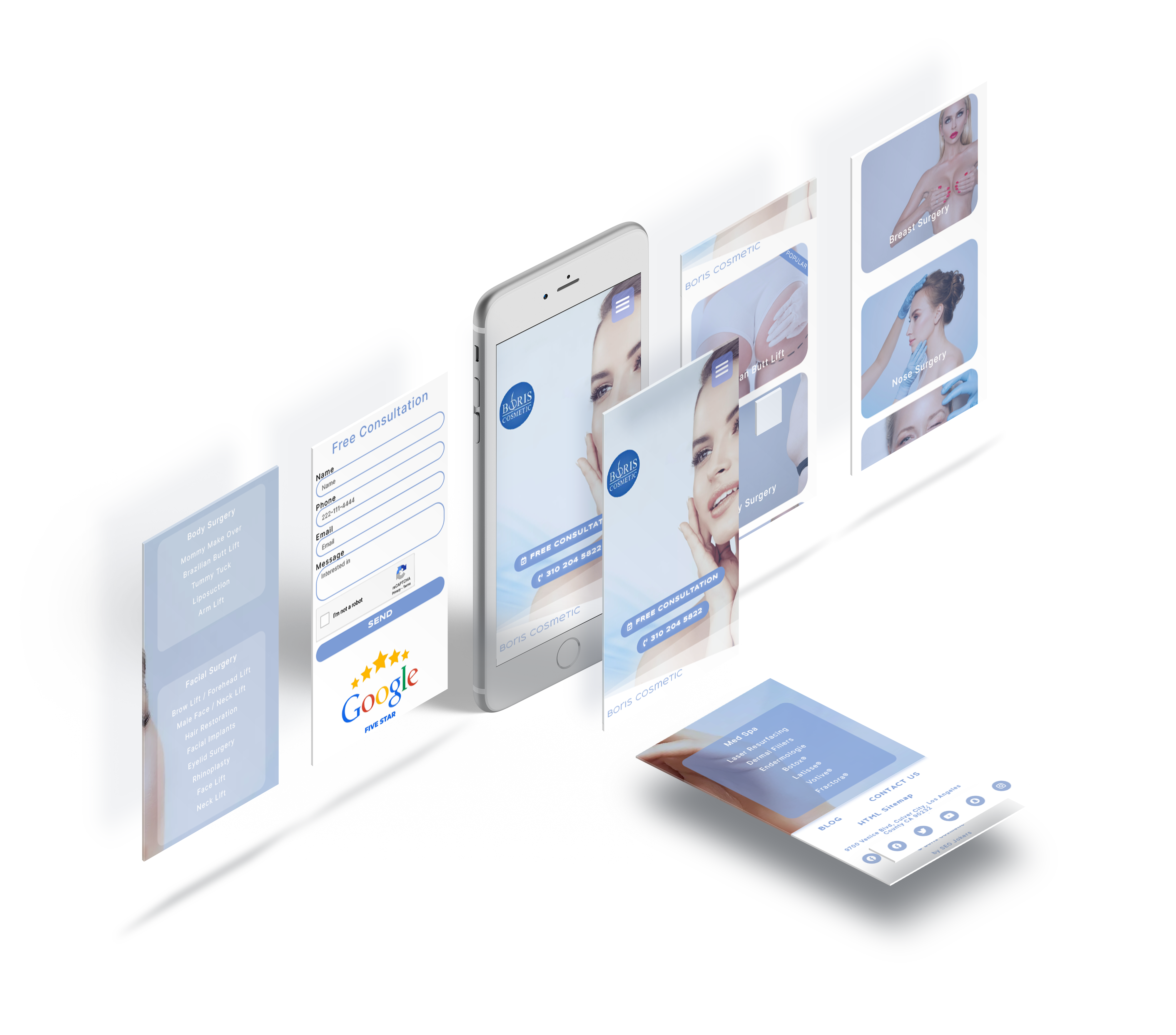 Boris cosmetic mobile design