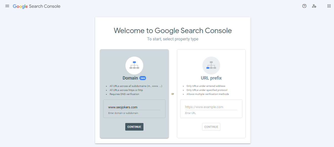 Google search console