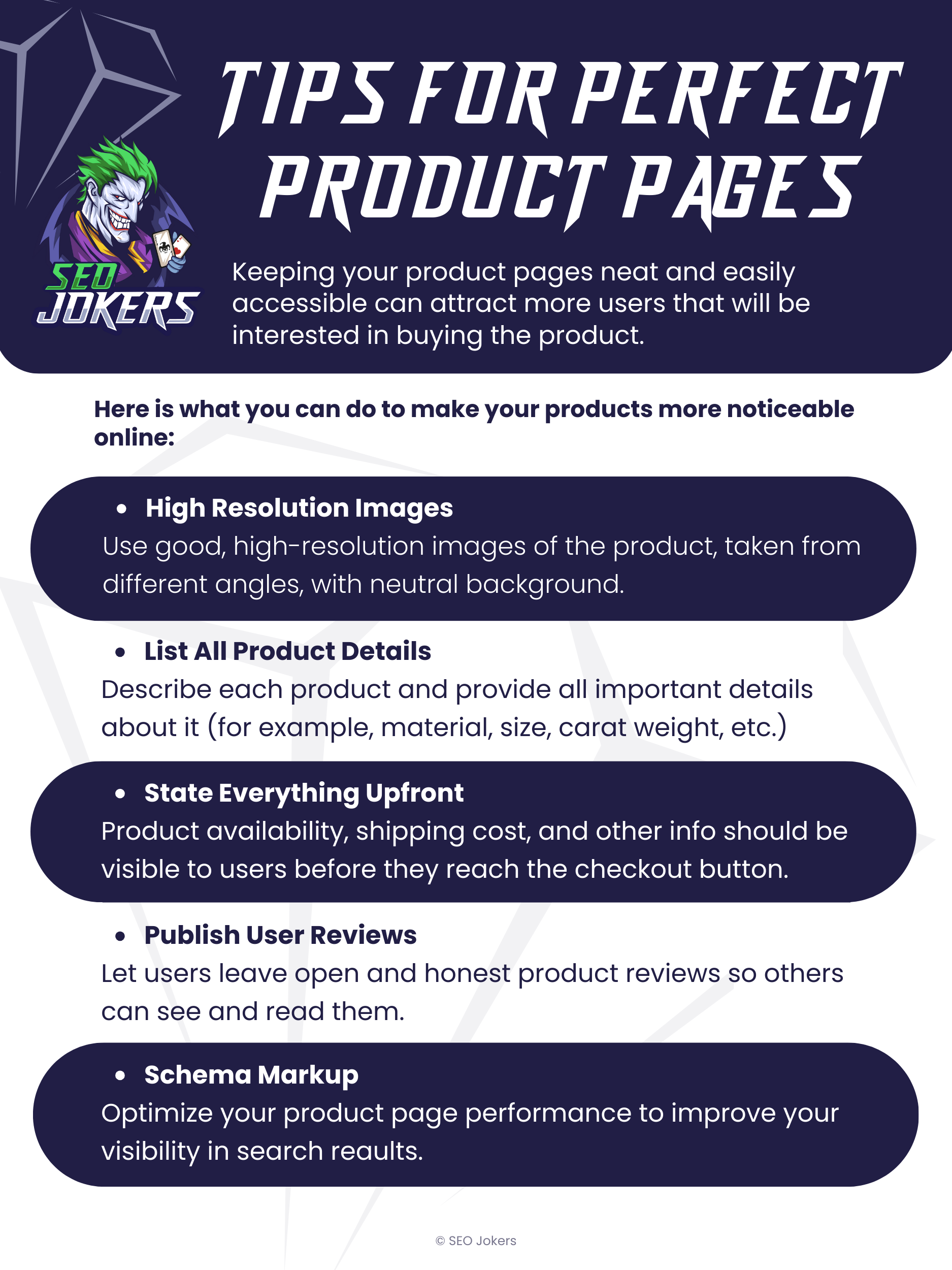 Tips for perfect product pages